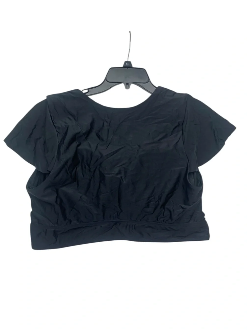 Torrid size 2 swim top bathing suit Tie-Front Black Crop Top women's beach 2x